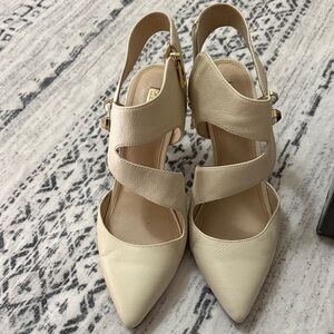 Louise et Cie Cream Strappy Heels